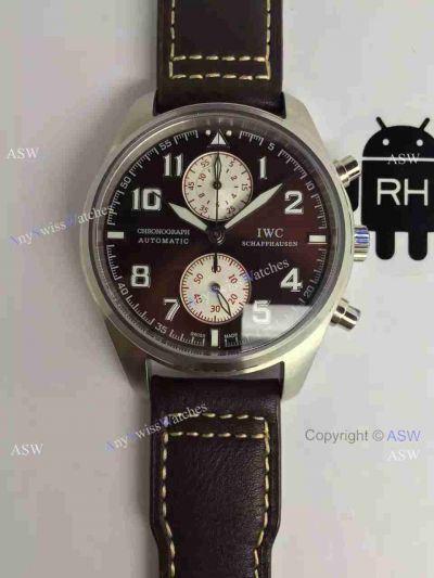 Copy Swiss IWC Schaffhausen Watch SS Coffee Color Dial
